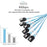 SF-018-0.5M Internal 6 SATA 7pin to 6 SATA 7pin Target SSD Hard Disk 6Gbps Data Server Raid Cable 0.5m - 6