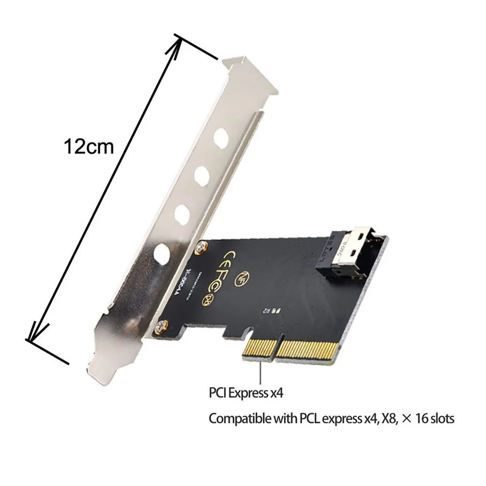 SF-025 PCI-E 4X to U.2 U2 Kit SFF-8639 to SFF-8654 Slimline SAS NVME PCIe SSD Adapter for Mainboard - 3