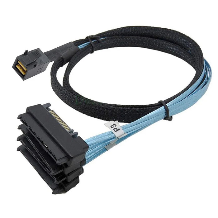 SF-012-0.5M Internal Mini SAS SFF-8643 Host to 4 SAS 29Pin SFF-8482 Target Disk 6Gbps Data Server Cable Adapter - 2
