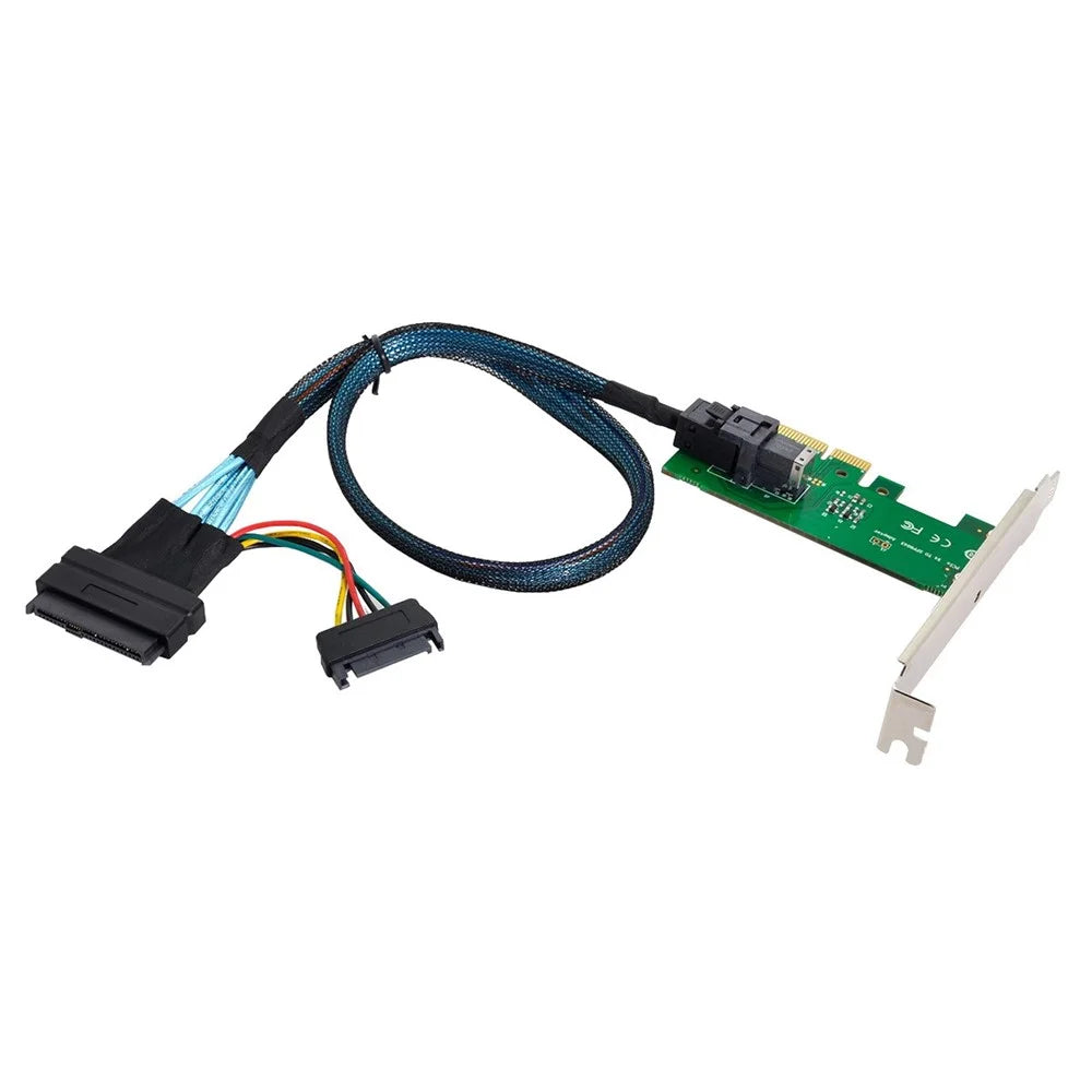 SF-024+SF-093 PCI-E 3.0 4.0 to SFF-8643 Card Adapter and U.2 U2 SFF-8639 NVME PCIe SSD Cable for Mainboard SSD - 2