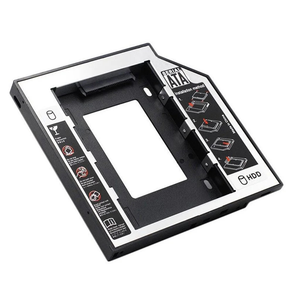 2.5" SSD Caddy Adapter SATA 3.0 Interface Hard Drive Holder Aluminum HDD Caddy 12.7mm / 9.5mm Hard Drive Mounting Bracket for Laptops, Computers - 9.5mm - 1