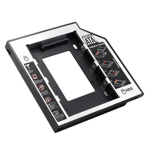 2.5" SSD Caddy Adapter SATA 3.0 Interface Hard Drive Holder Aluminum HDD Caddy 12.7mm / 9.5mm Hard Drive Mounting Bracket for Laptops, Computers - 9.5mm - 1