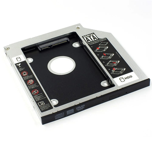 2.5 Inch Notebook Computer Internal SSD Hard Disk Drive Mounting Bracket Holder (All Aluminum Alloy) - 9mm - 1