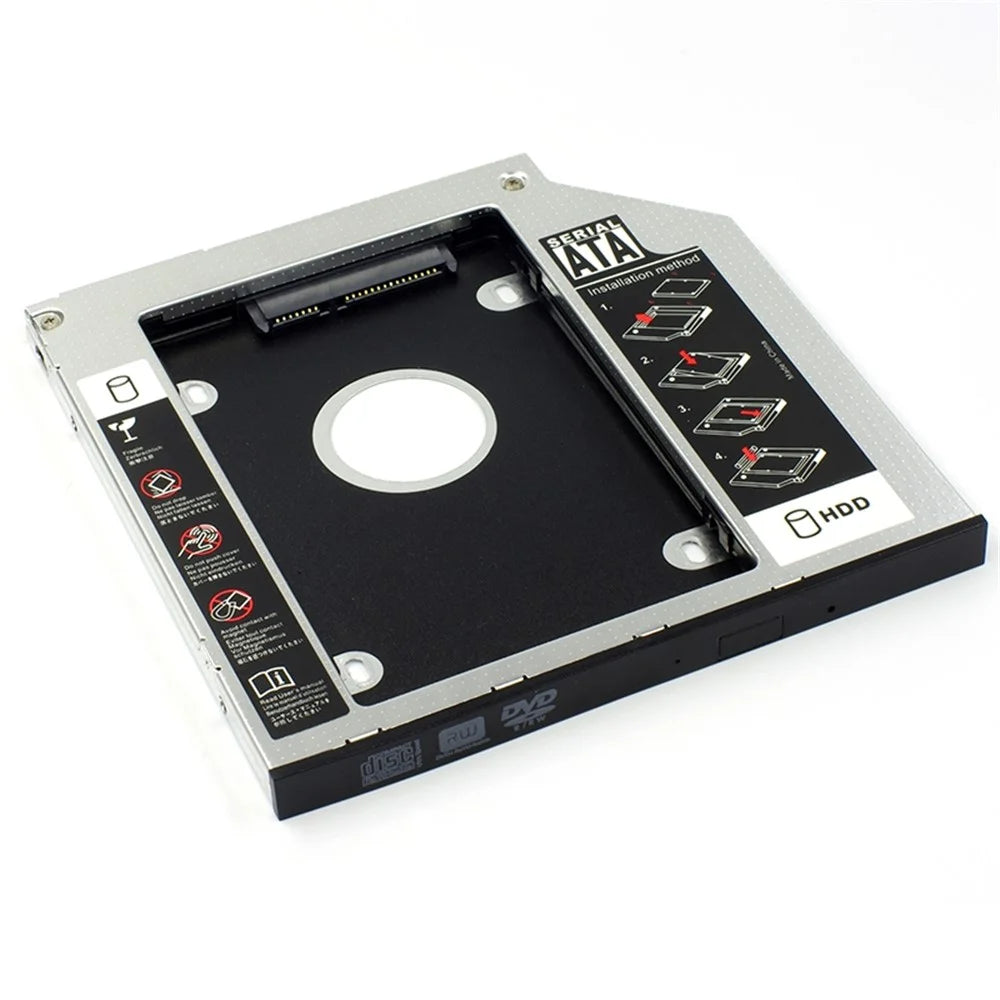 2.5 Inch Notebook Computer Internal SSD Hard Disk Drive Mounting Bracket Holder (All Aluminum Alloy) - 9mm - 1