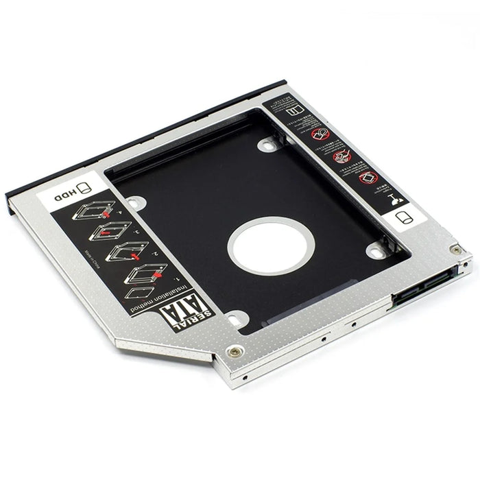 2.5 Inch Notebook Computer Internal SSD Hard Disk Drive Mounting Bracket Holder (All Aluminum Alloy) - 9mm - 3