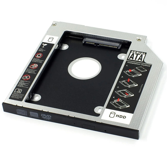 2.5 Inch Notebook Computer Internal SSD Hard Disk Drive Mounting Bracket Holder (All Aluminum Alloy) - 9mm - 5