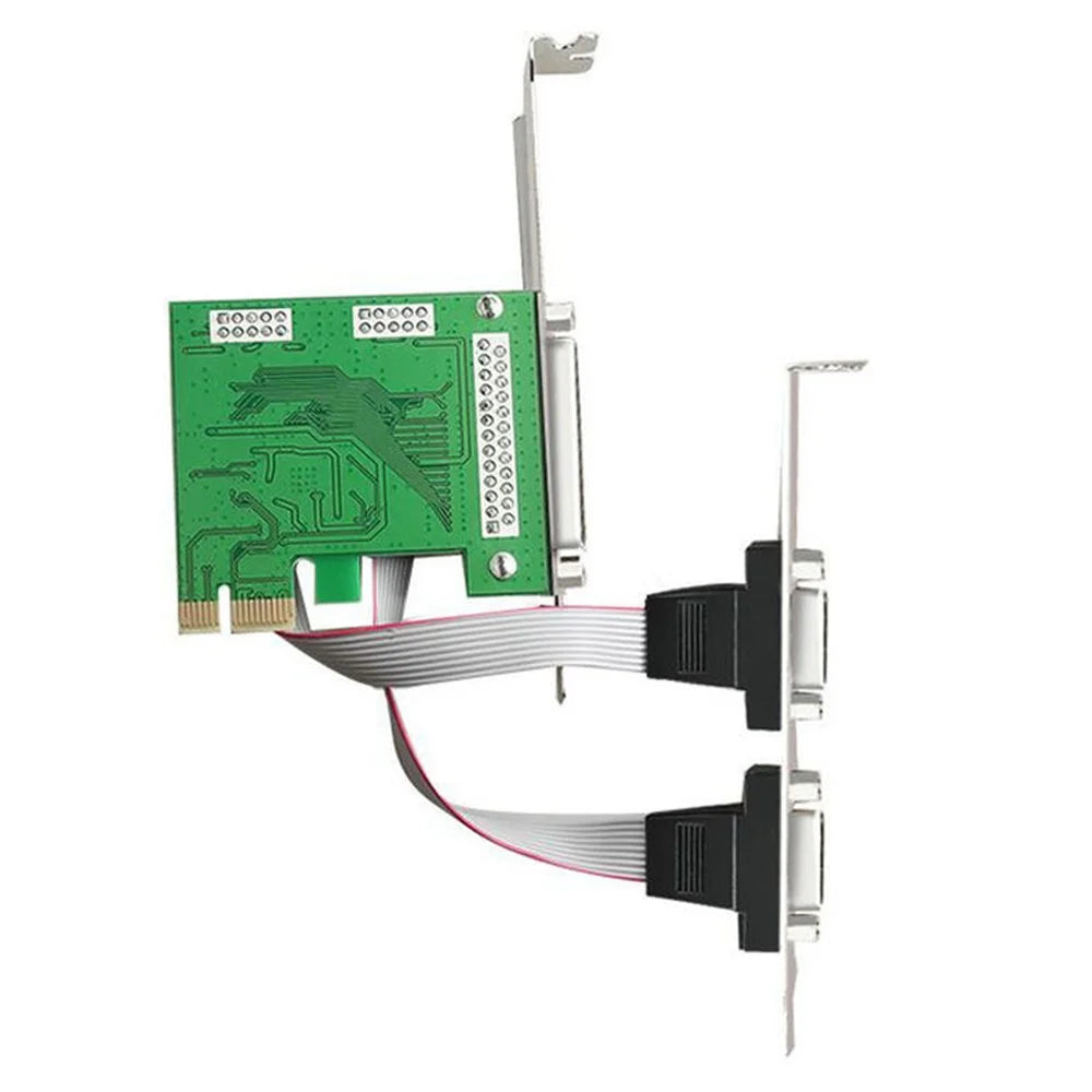 PCIe Expansion Card Dual Serial Ports + 1 Parallel Port Connectors Expansion Card with AX99100 Chip - 1