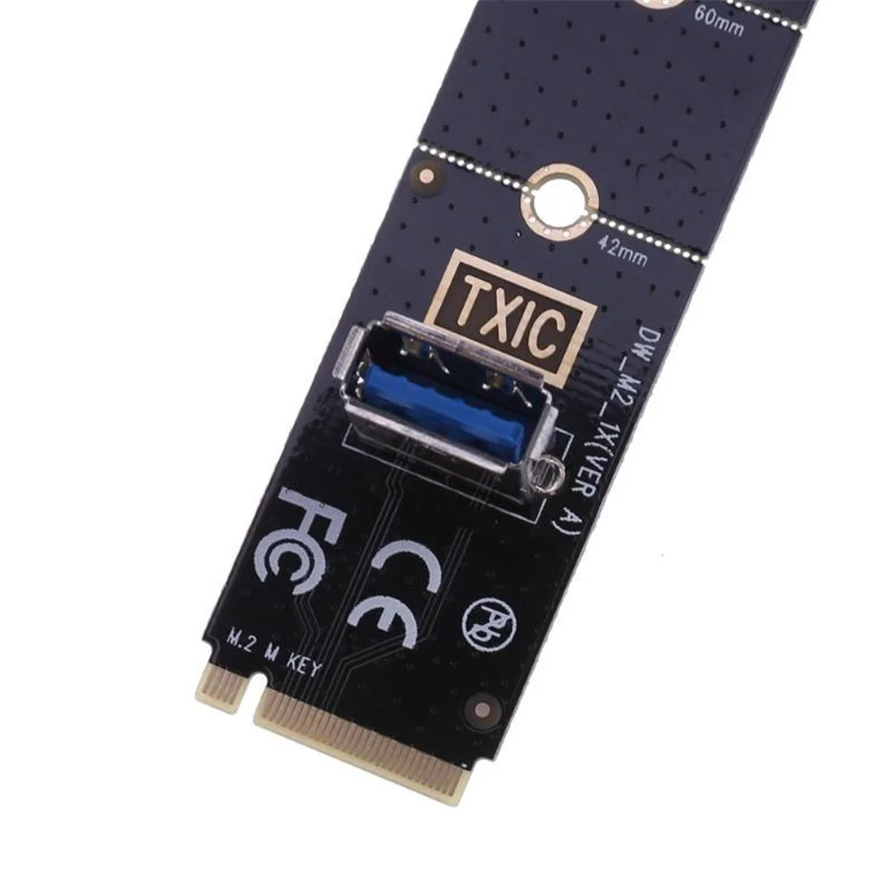 NGFF M.2 to USB3.0 Converter Adapter Graphic Card Extender PCI-E 1x to 16x Transfer Card Mining Riser Card - 3