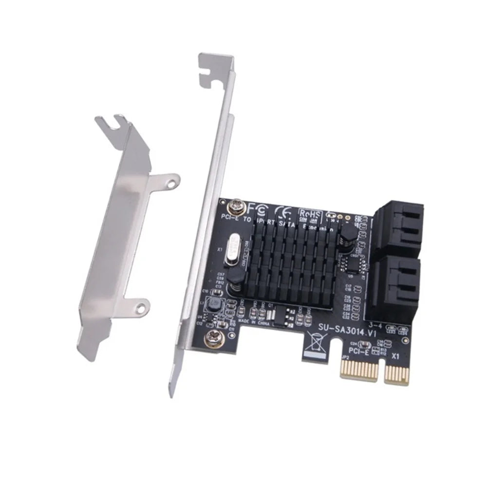SATA PCIe Card Adapter 4 Ports SATA III to PCI Express 3.0 X1 Controller Expansion Card for HDD - 3