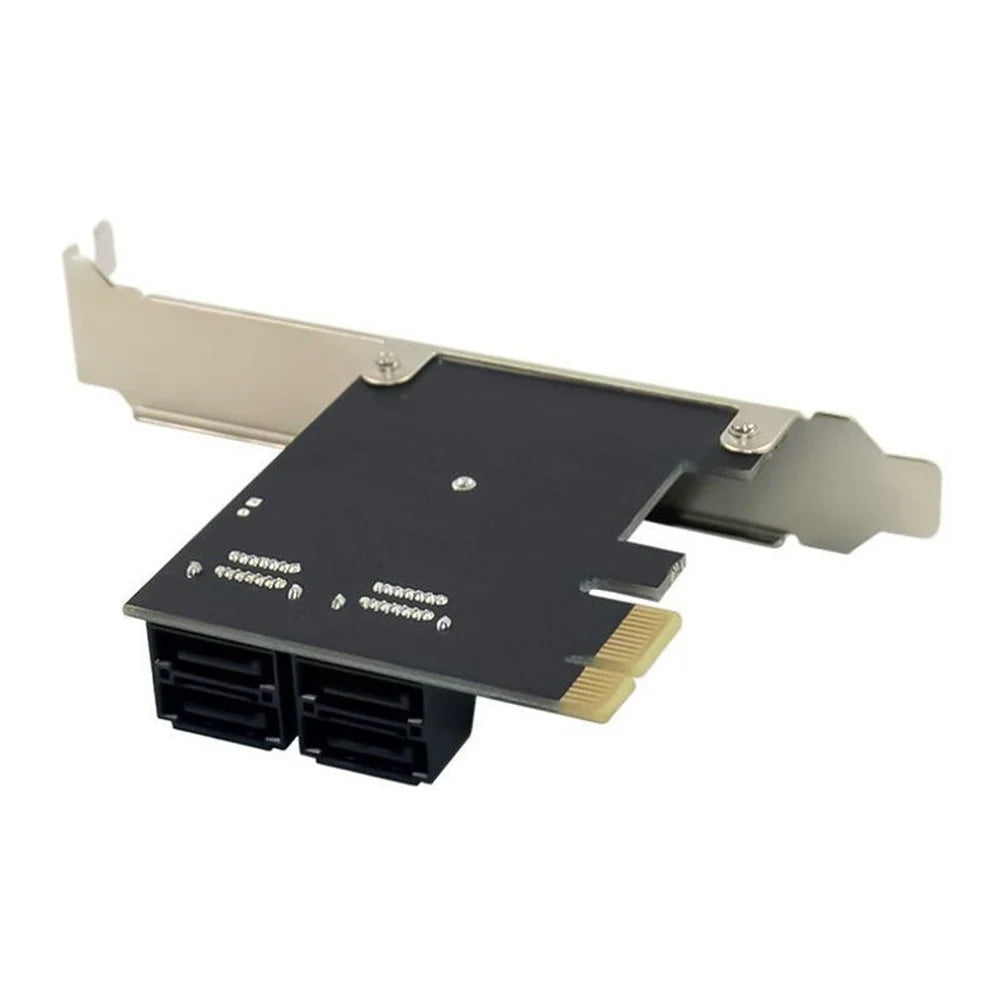 SATA PCIe Card Adapter 4 Ports SATA III to PCI Express 3.0 X1 Controller Expansion Card for HDD - 4