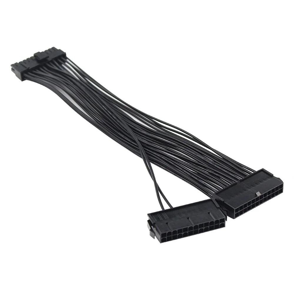 24Pin Power Supply Synchronizer Male to Female ATX Mining 24 Pin Dual PSU Extension Cable - 1