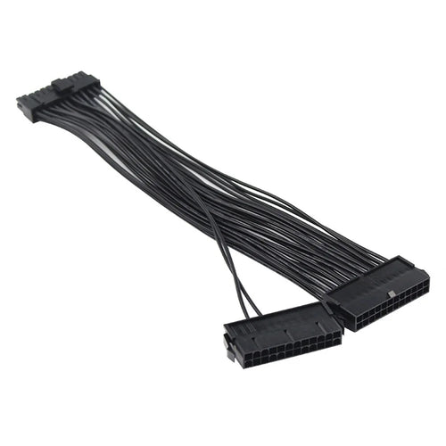 24Pin Power Supply Synchronizer Male to Female ATX Mining 24 Pin Dual PSU Extension Cable - 1