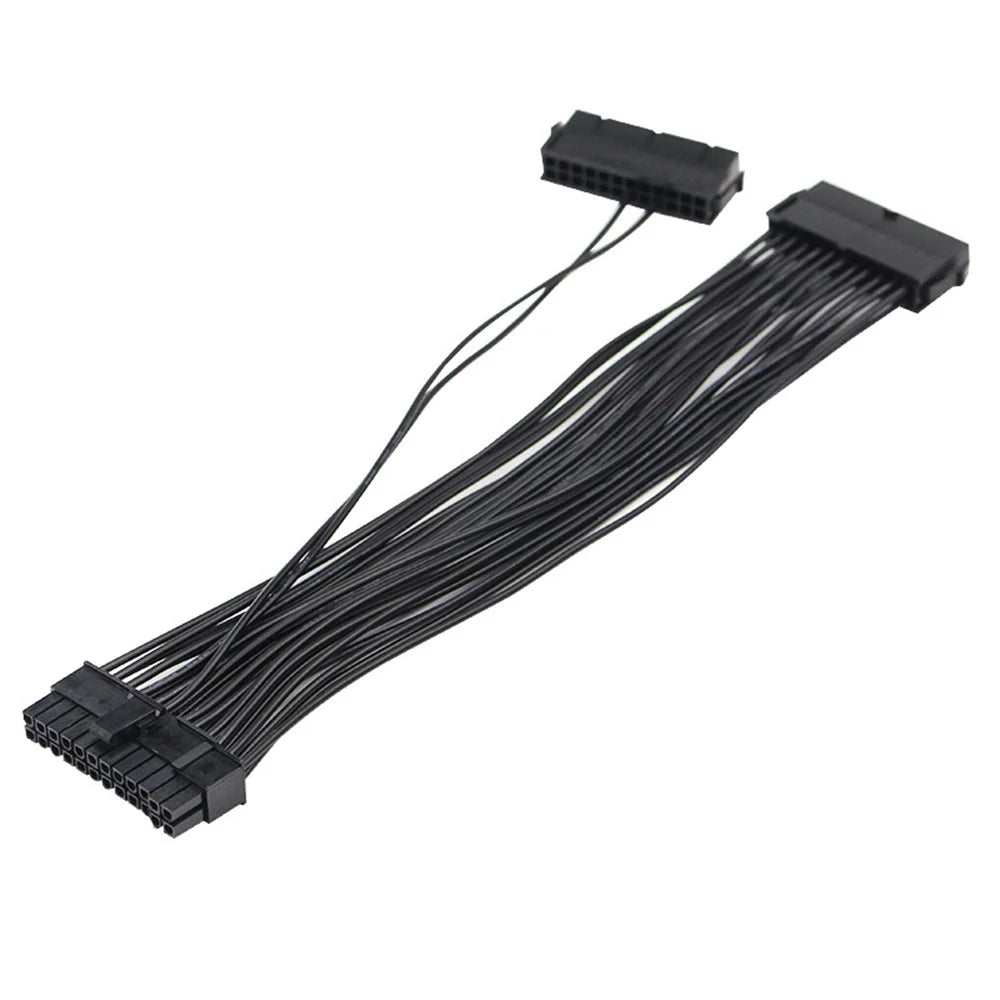 24Pin Power Supply Synchronizer Male to Female ATX Mining 24 Pin Dual PSU Extension Cable - 5