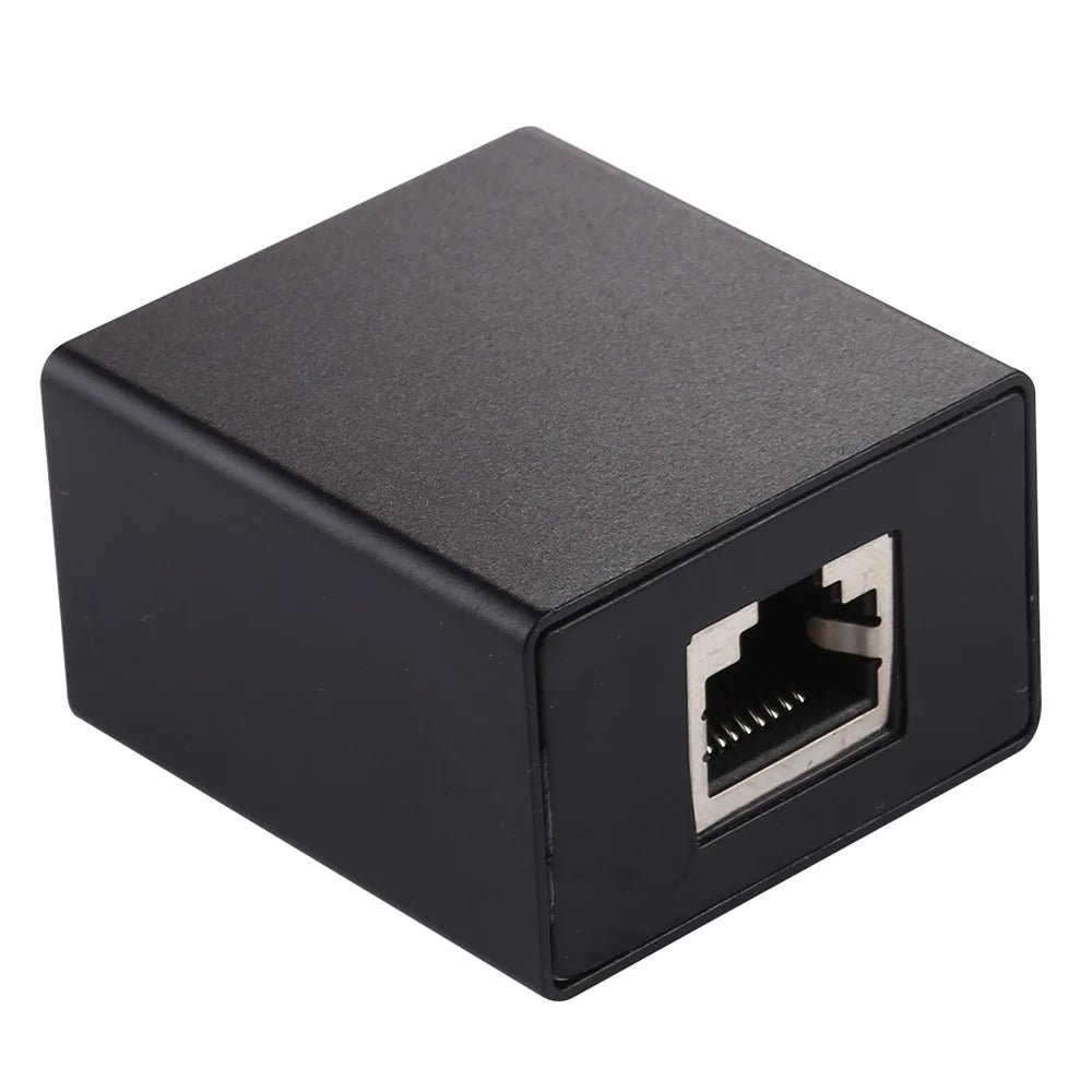2Pcs / Set 1 to 2 RJ45 Splitter Connector Inline LAN Plugs Ethernet Cable Extender Adapter - 3