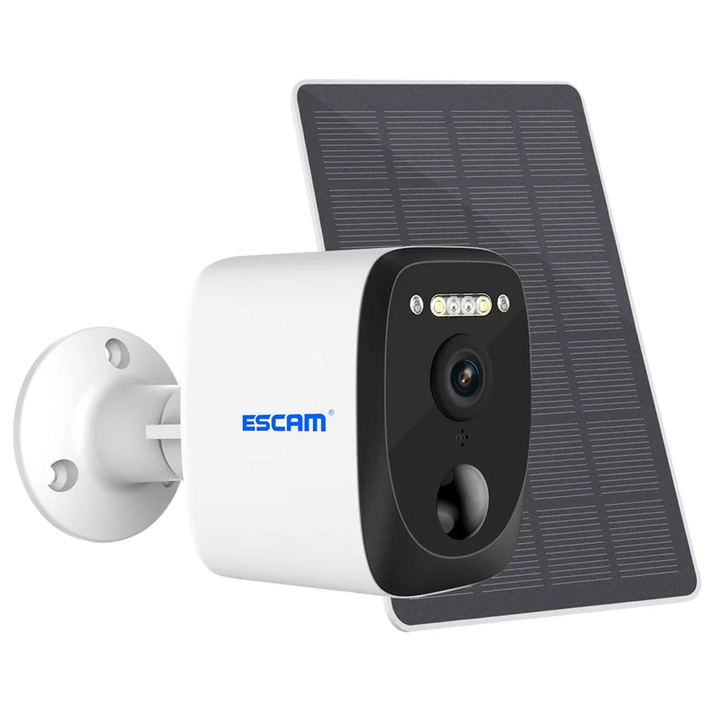 ESCAM QF370 3MP WiFi Cloud Storage Camera PIR Alarm Night Vision Two-way Audio Home Shop Security IP Camera with Solar Panel - 1