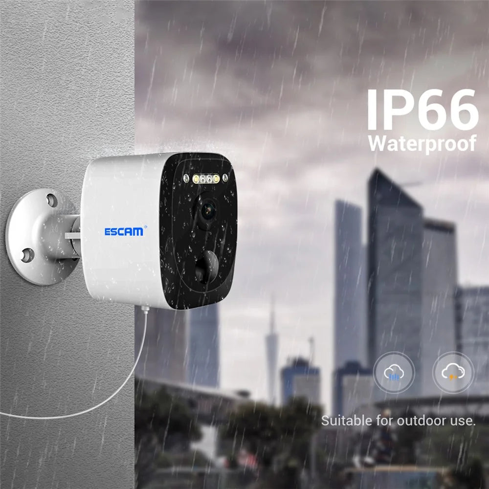 ESCAM QF370 3MP WiFi Cloud Storage Camera PIR Alarm Night Vision Two-way Audio Home Shop Security IP Camera with Solar Panel - 5