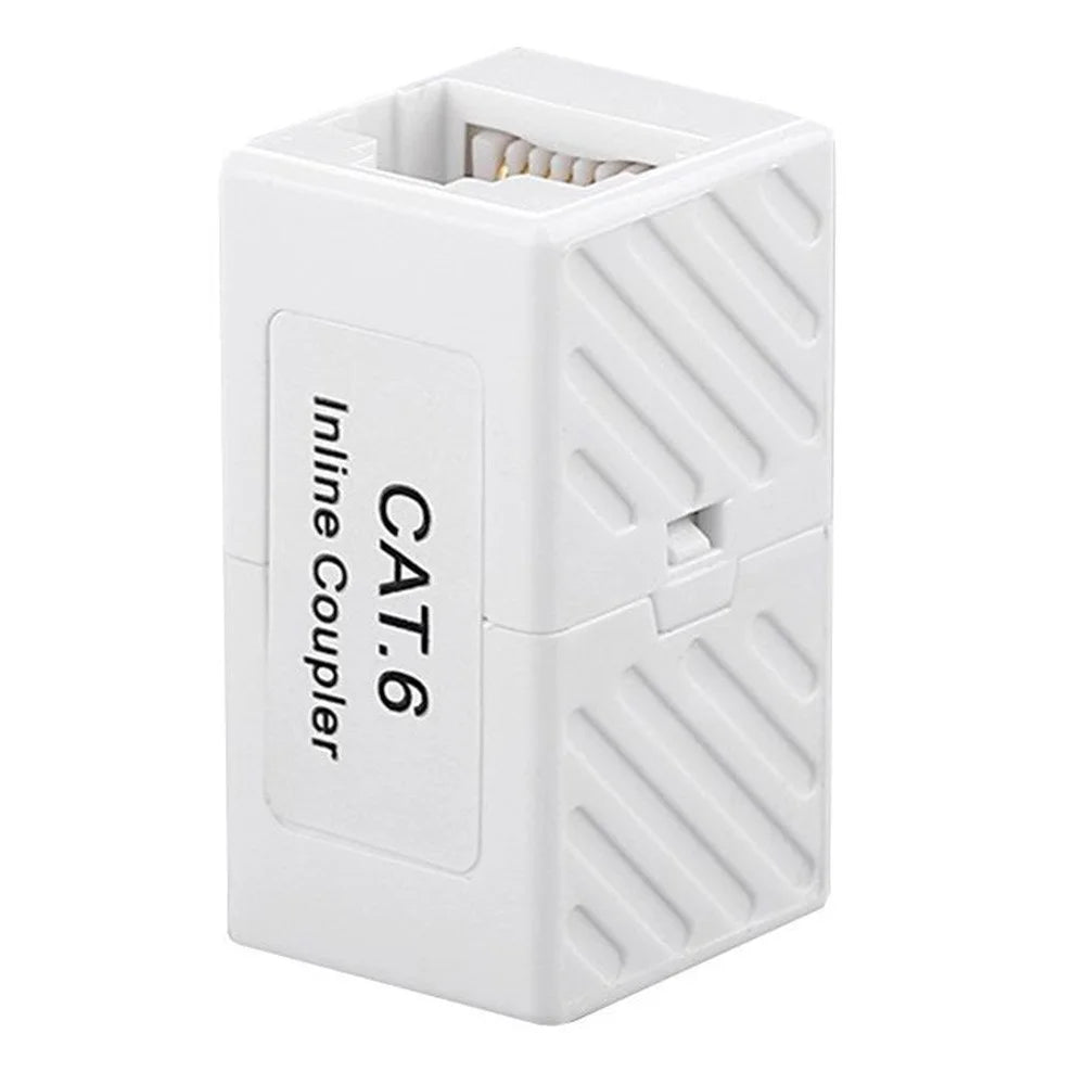 JUNSUNMAY 2Pcs Cat6 Cat5e Cat5 Ethernet Cable Extender Adapter RJ45 Female to Female In Line Coupler - 4