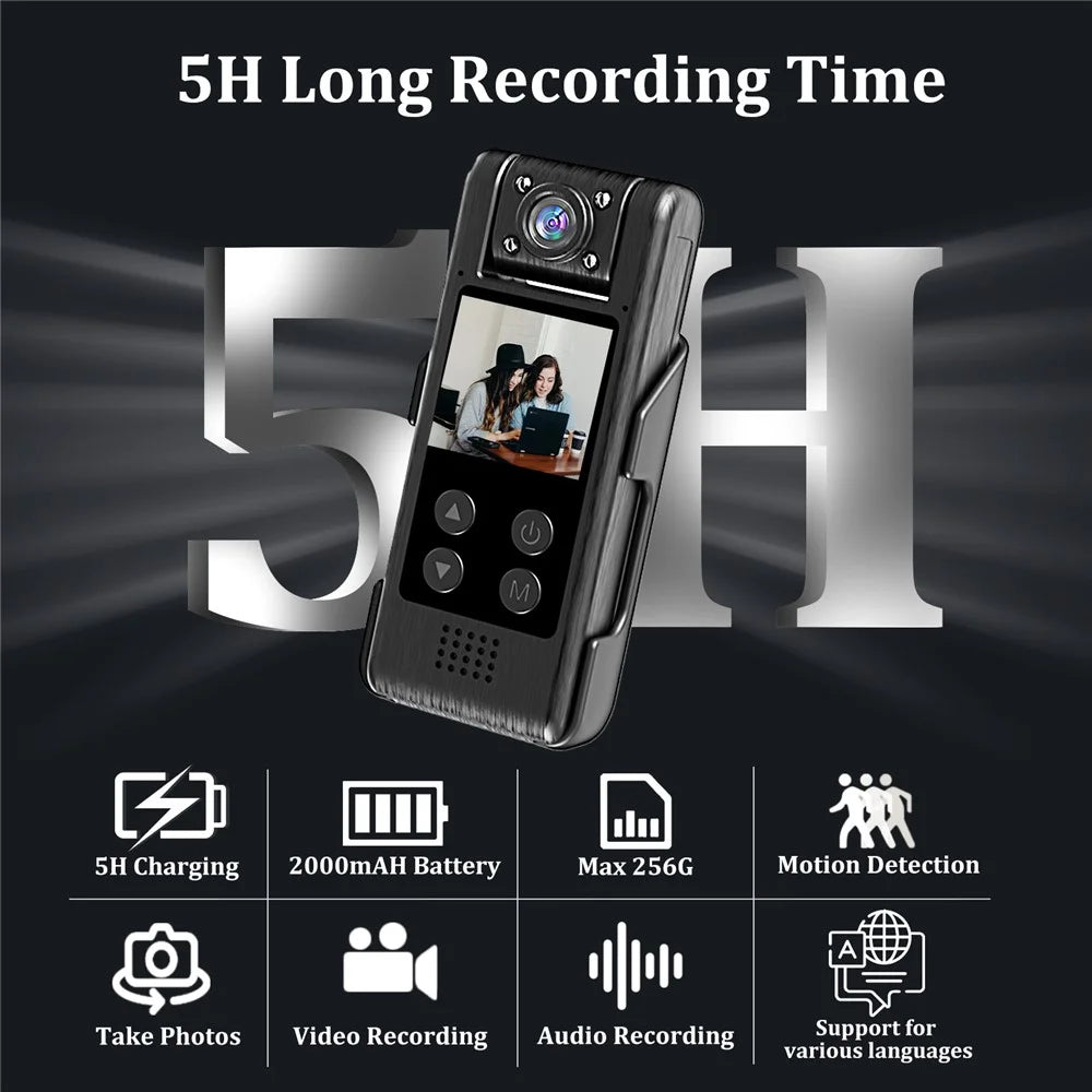 L10 Outdoor Sports 1.3-inch Display Portable Conference Recorder 4K Ultra HD Infrared Night Vision Law Enforcement Recorder - 2