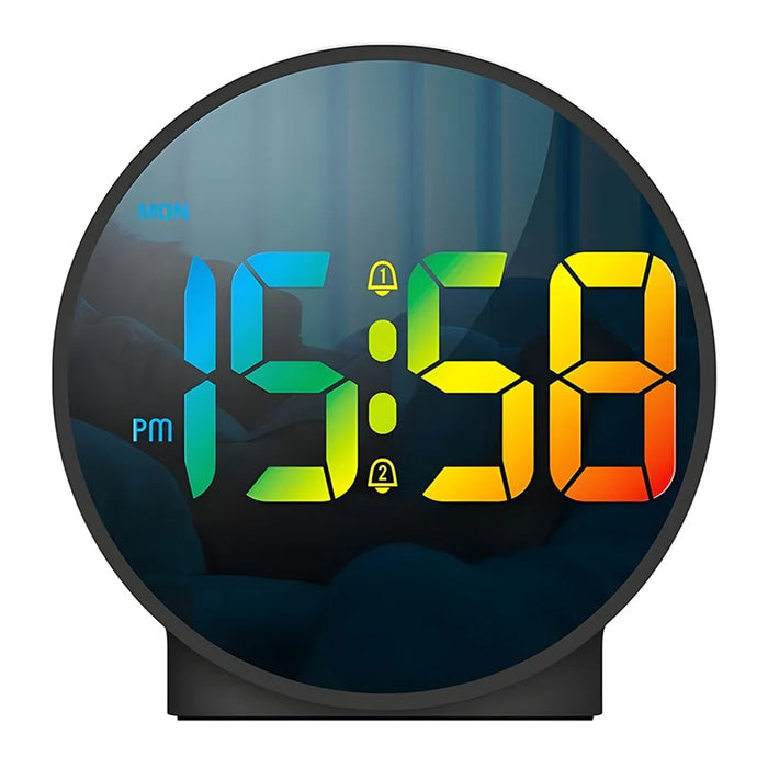Multifunction WiFi Smart Clock Camera Baby Pet Monitor for Home Security - Round - 1