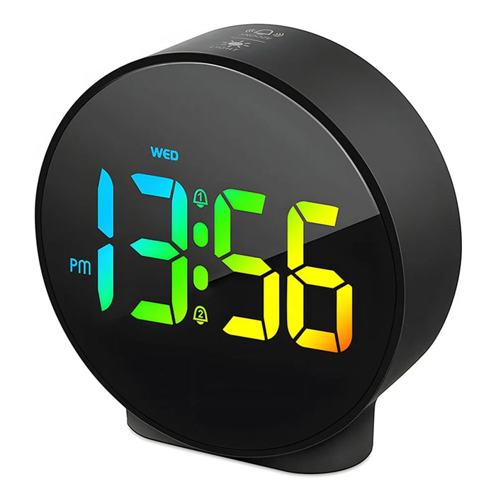 Multifunction WiFi Smart Clock Camera Baby Pet Monitor for Home Security - Round - 2