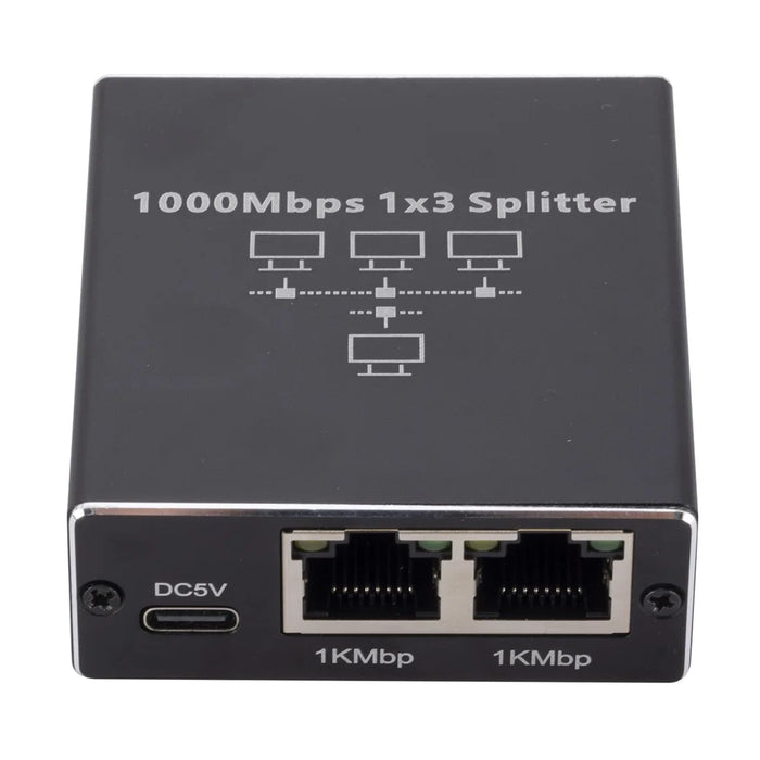 1000Mbps 3-Port Gigabit Network Switch Ethernet Splitter for Computer Hub Router - 4