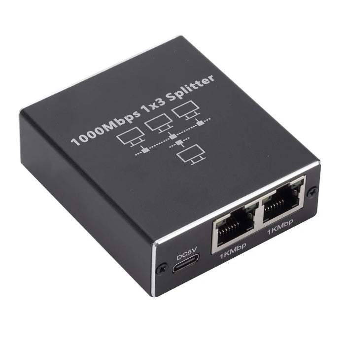 1000Mbps 3-Port Gigabit Network Switch Ethernet Splitter for Computer Hub Router - 6