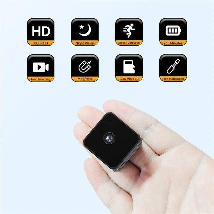 MI2 Mini WiFi Camera Motion Detection Loop Recording Rechargeable Home Security Camera - 7