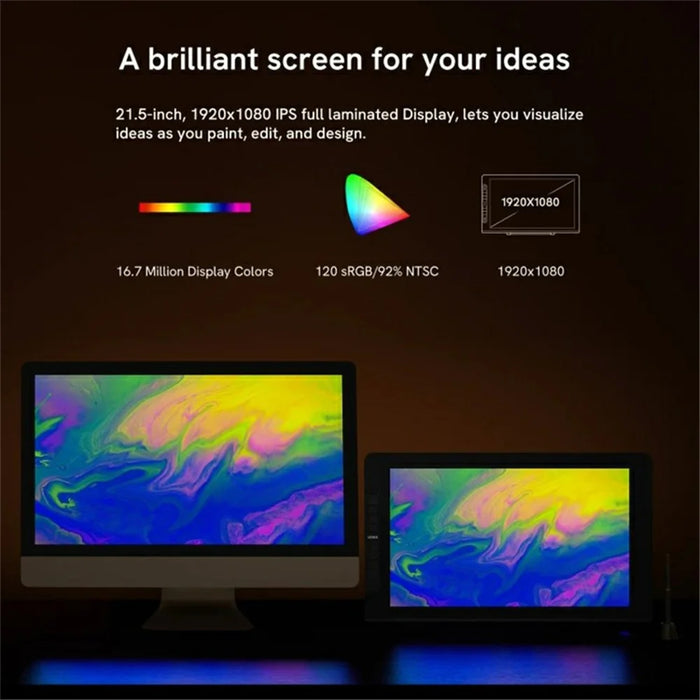 VEIKK VK2200 Pro 21.5-inch Digital Drawing Tablet 8192 Pressure Sensitivity Graphics Board - US Plug - 7
