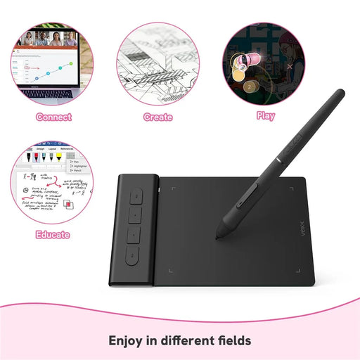VEIKK VK430 4x3 inch Digital Drawing Tablet with Battery-Free Stylus 8192 Pressure Sensitivity Graphics Board - 2