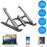 Foldable Portable Desktop Computer Laptop Stand 6-Level Angle Adjustable Height Laptop Mount - Black - 3