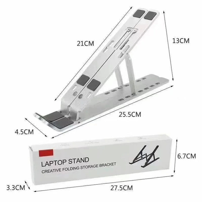 Laptop Holder Riser Computer Stand Adjustable Aluminum Foldable Portable Notebook Stand - 7