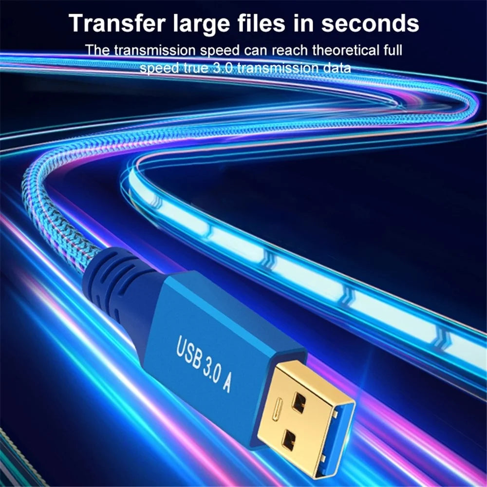 2m USB 3.0 Male to Female Extension Cable for Printer / Hard Disk Box / Set-Top Box - 3