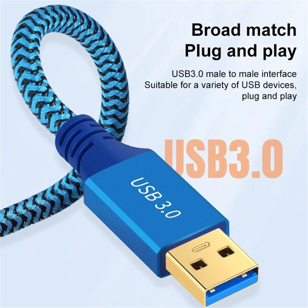 2m USB 3.0 Male to Male Cable Printer Hard Disk Box USB Extension Cable - 3
