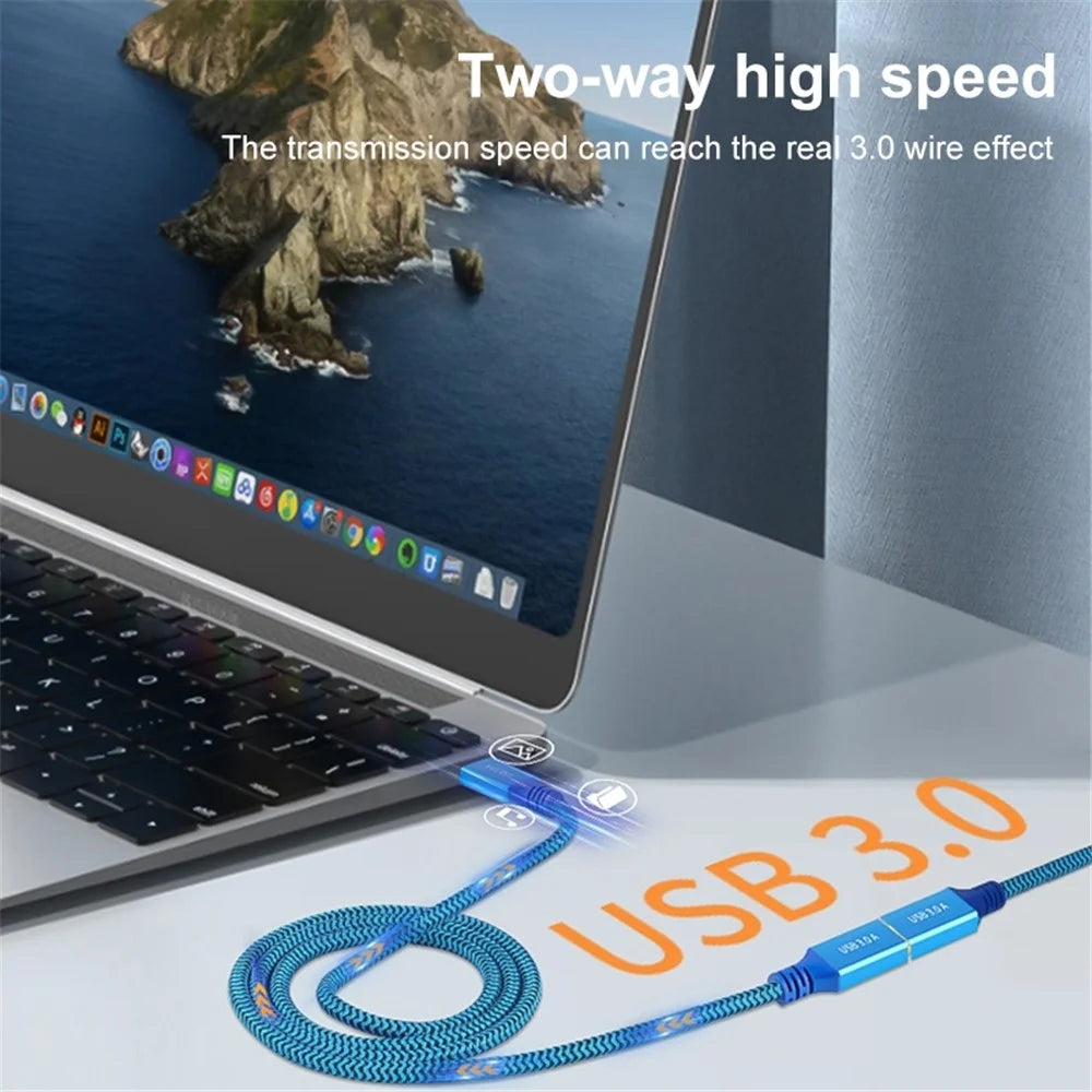 3m USB 3.0 Male to Male 3A Data Wire for Printer / Hard Disk Box / Set-Top Box Extension Cable - 6