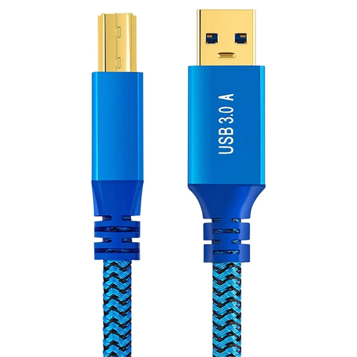 2m USB-A 3.0 Male to USB Type-B Male Connection Cable for Printer Hard Drive Box - 1