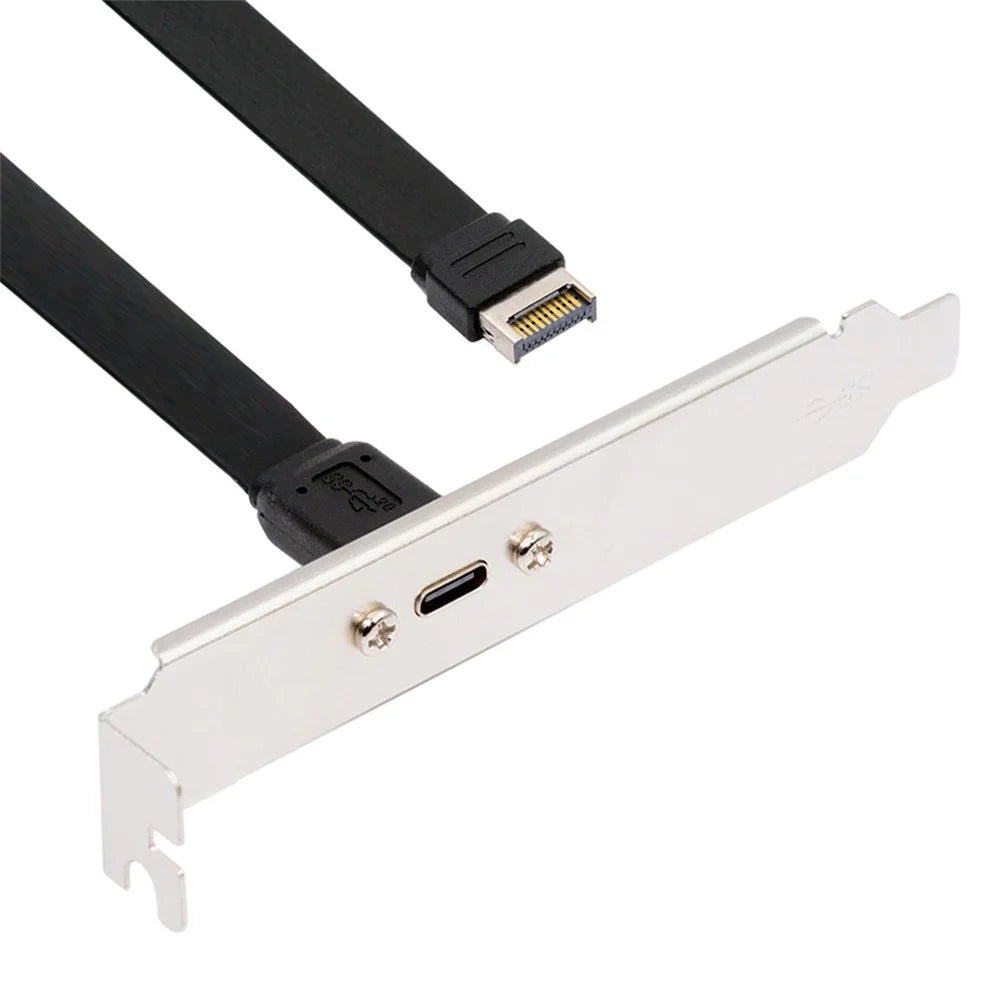 UC-037-20G USB 3.2 Type-E IDC 20Pin Front Panel Header to USB-C Female 0.5m 20Gbps Extension Cable - 1