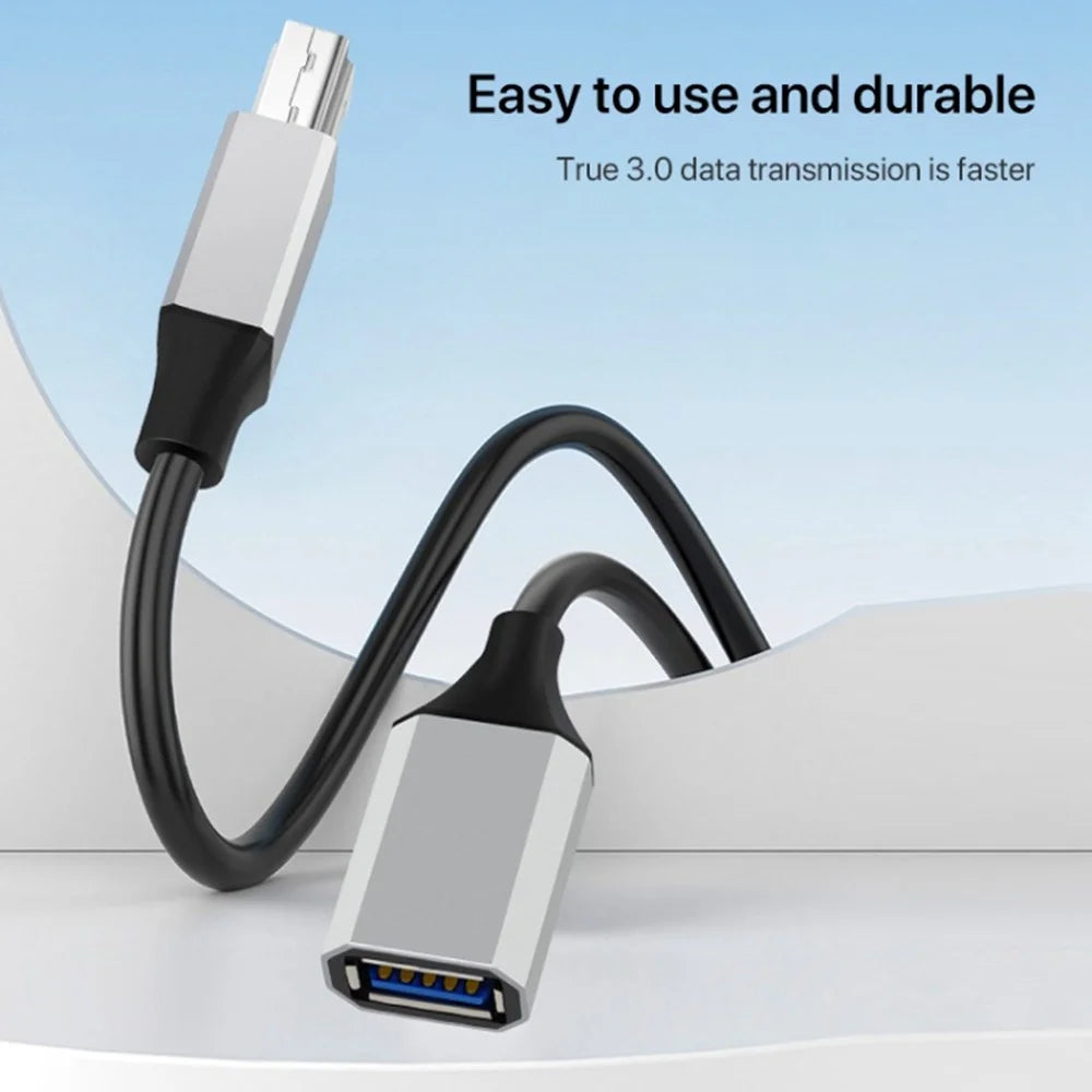 0.5m Type-C 3.1 to USB 3.0 Male Square Port Data Transmission Extension Cable for Printer - 6