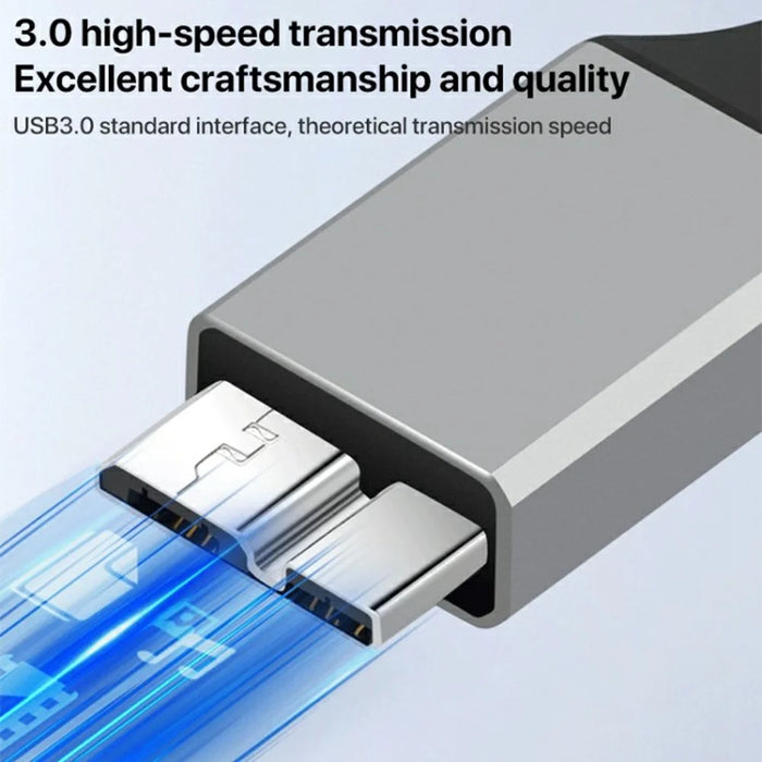 0.2m Plug and Play USB-A 3.0 Female to Micro B High Speed Transmission Mobile Hard Disk Data Cable - 4
