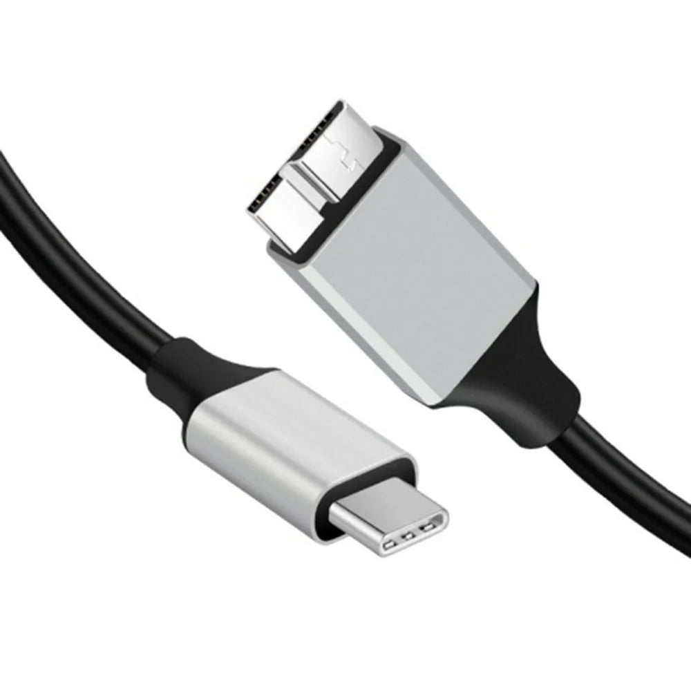 0.3m Type-C 3.0 to Micro B Male to Male Mobile Hard Disk Adapter Cable PVC Wire - 1