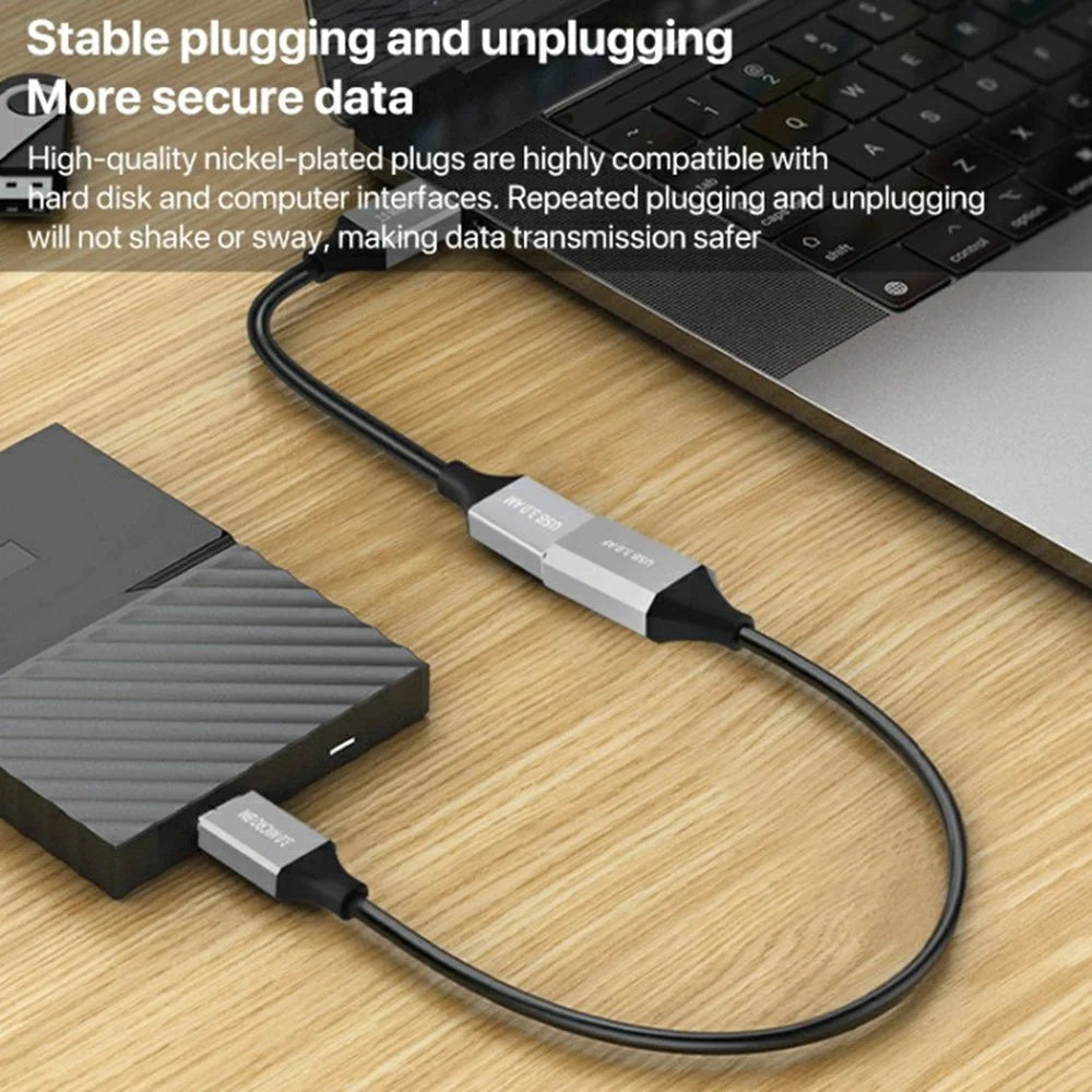 0.3m Type-C 3.0 to Micro B Male to Male Mobile Hard Disk Adapter Cable PVC Wire - 6