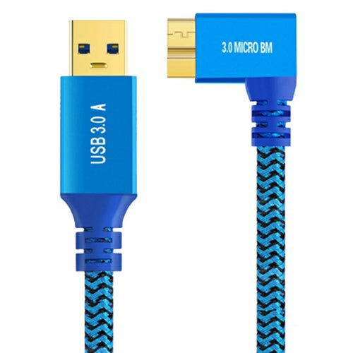 1m USB-A 3.0 to Micro B 3.0 Male to Male High-Speed Transmission Mobile Hard Disk Data Cable - 1