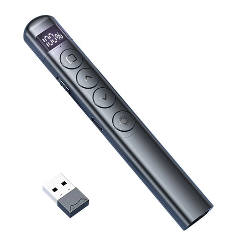 S7 Wireless PPT Remote Laser Pointer Powerpoint Office Presentation Page Turning Clicker - Black - 1