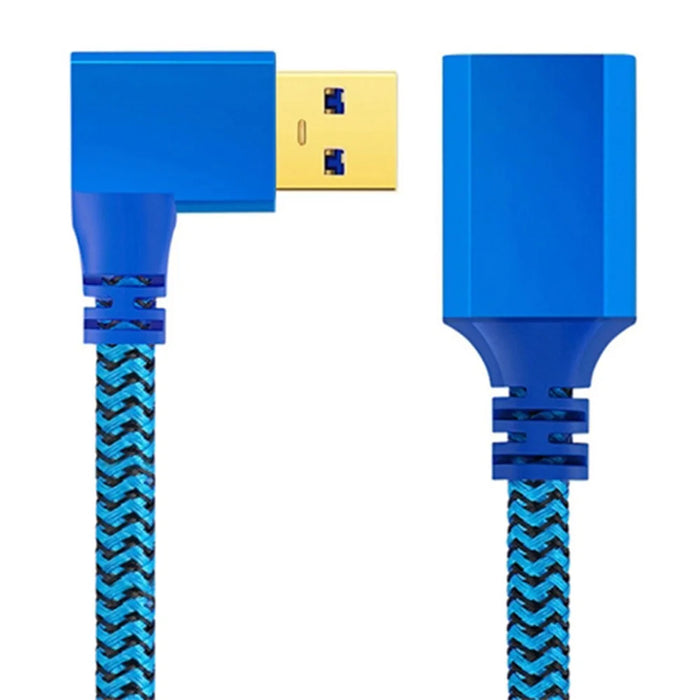 1m Right Angled USB 3.0 Male to Female High Speed Extension Cable for U Disk / Mouse / Keyboard - 1