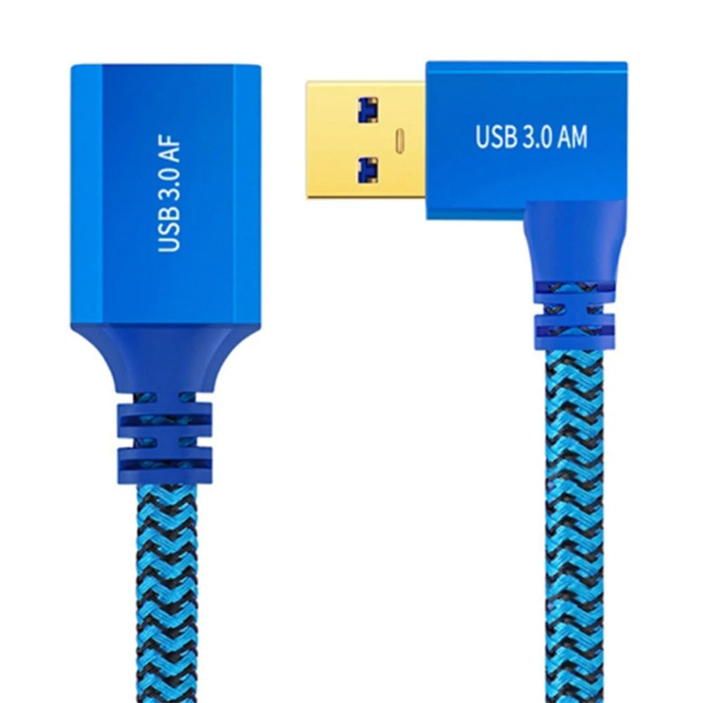 1m Left Angled USB 3.0 Male to Female High Speed Extension Cable for U Disk  /  Mouse  /  Keyboard - 1
