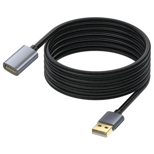 USB Extension Cable 5m USB 2.0 Type A Male to Female Extender Cord for Printer, Keyboard, Mouse, Flash Drive - 1