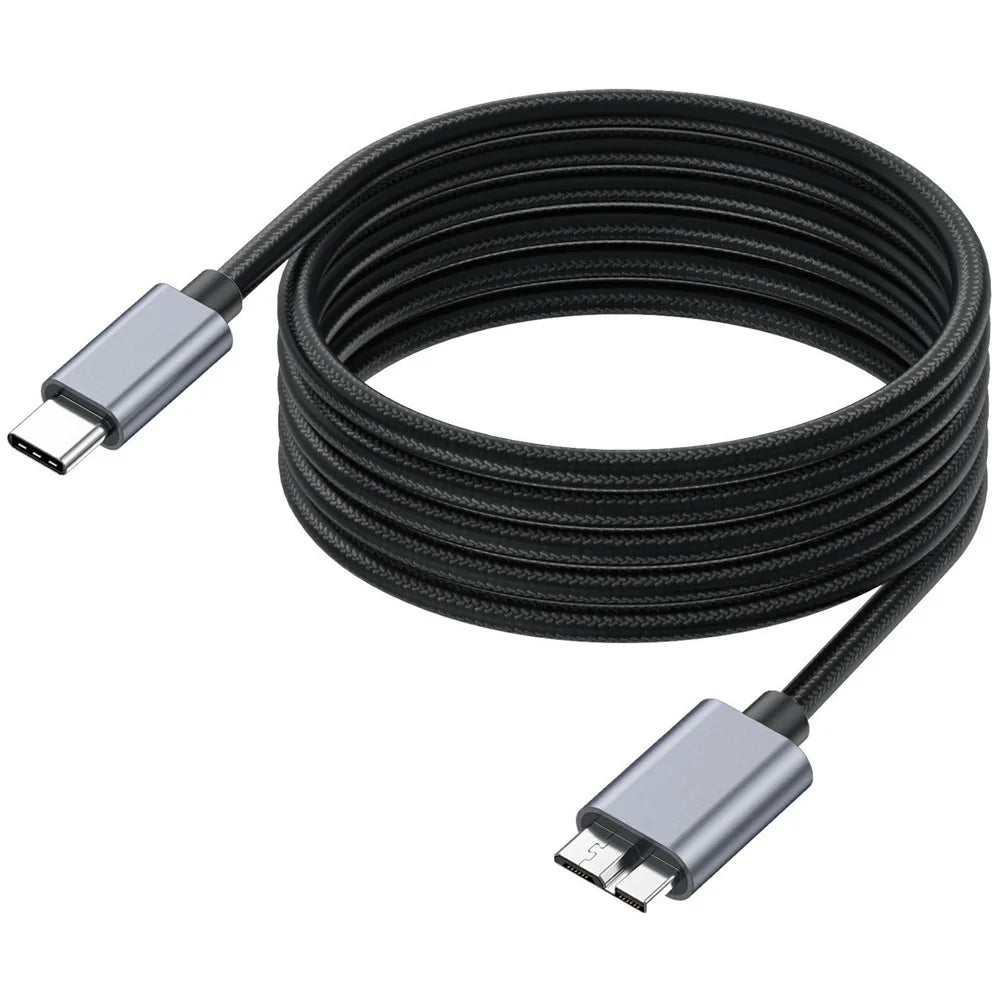 1.8m USB Type C to Micro B Cable Compatible with Seagate WD Westgate My Passport MacBook Pro / Ipad - 1