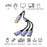 ENKAY 1.2m  ENK-CB172 USB 2.0 to 3 USB 2.0 Charging Cable OTG Splitter Y Extension Cord - Grey - 3