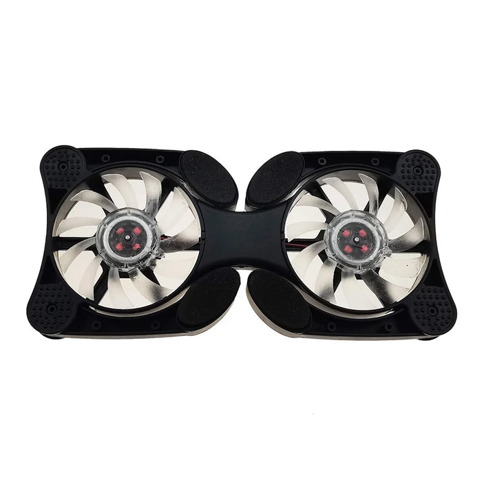NB008 Foldable Laptop Cooling Pad 2 Fans Adjustable Notebook Stand Portable Computer Riser - 3