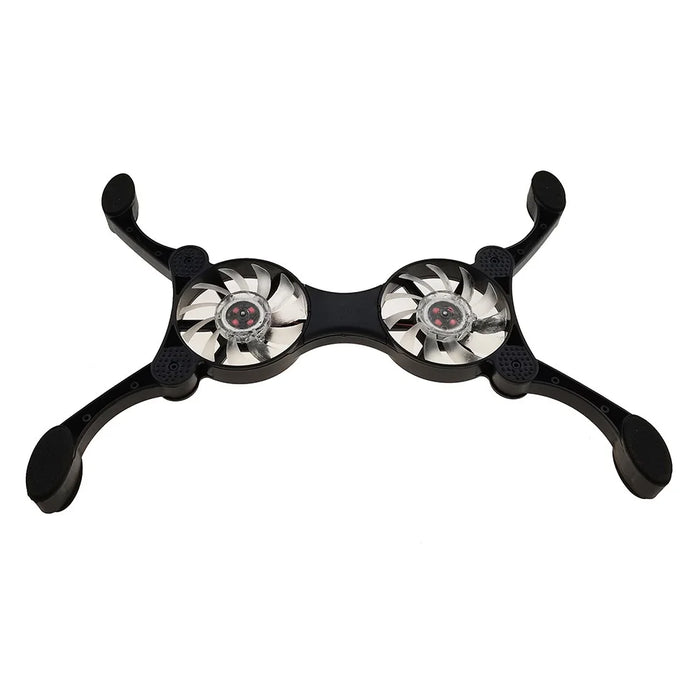 NB008 Foldable Laptop Cooling Pad 2 Fans Adjustable Notebook Stand Portable Computer Riser - 5