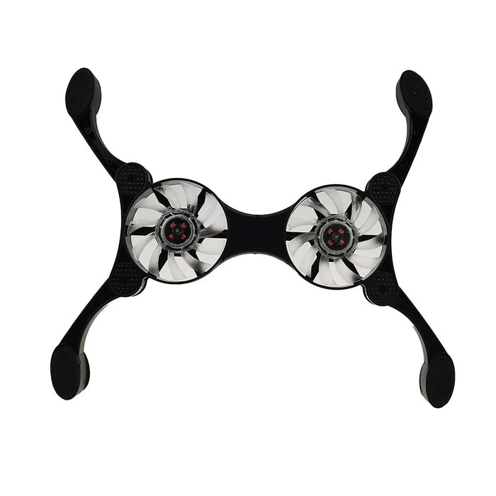 NB008 Foldable Laptop Cooling Pad 2 Fans Adjustable Notebook Stand Portable Computer Riser - 6